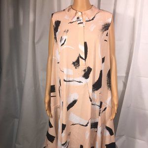 Alfani Paint Brush print Shirtdress  Plus 16W